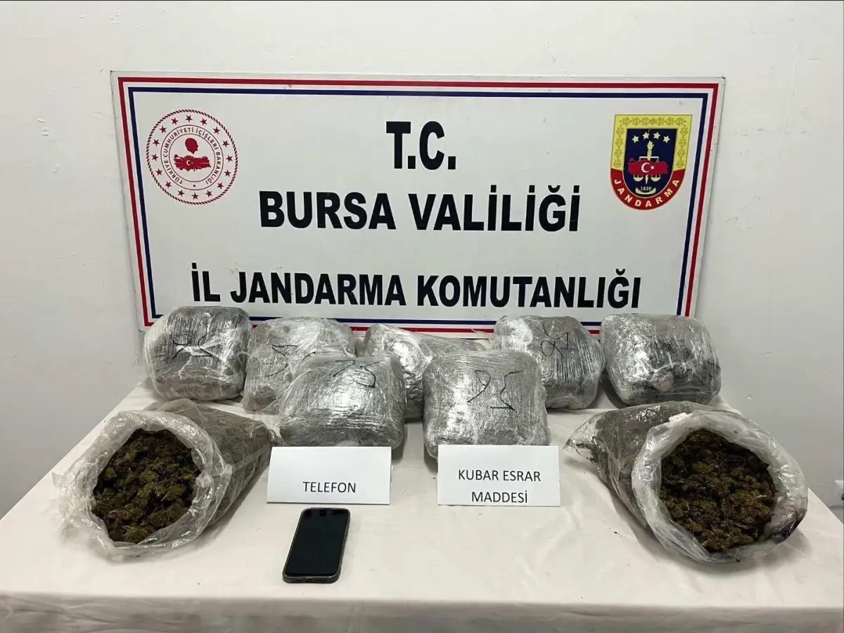 Bursa’da Jandarma Operasyonu: 8 Kilo 900 Gram Esrar Ele Geçirildi Bursa’da Jandarma Operasyonu: 8 Kilo 900 Gram Esrar Ele Geçirildi
