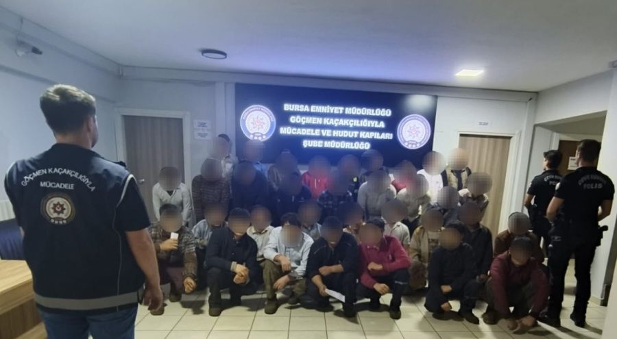 ASAYİŞ Bursa’da 33 yabancı uyruklu ve bu kişilere yer temin eden 2 kişi yakalandı