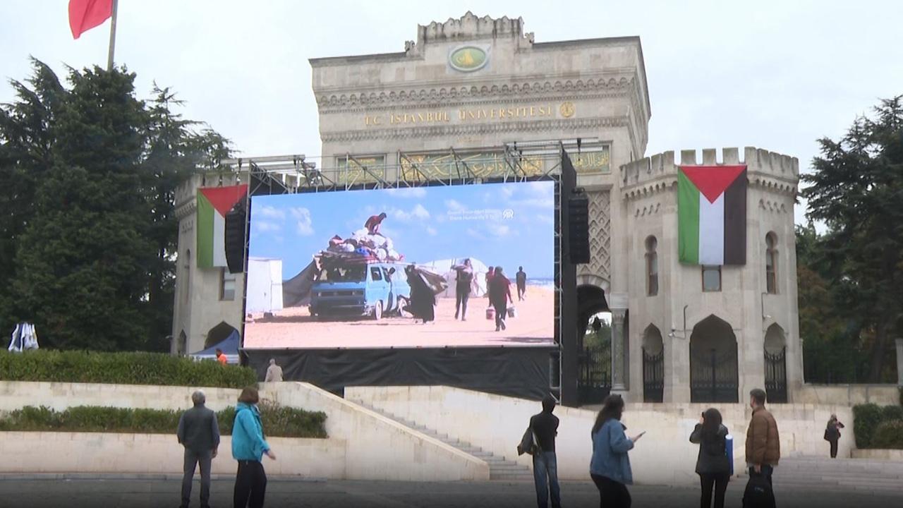 Gazze’nin sesi İstanbul Üniversitesi’nden yükseldi