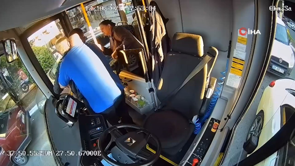 Aydın’da Halk Otobüsünde Yolcu Heimlich Manevrasıyla