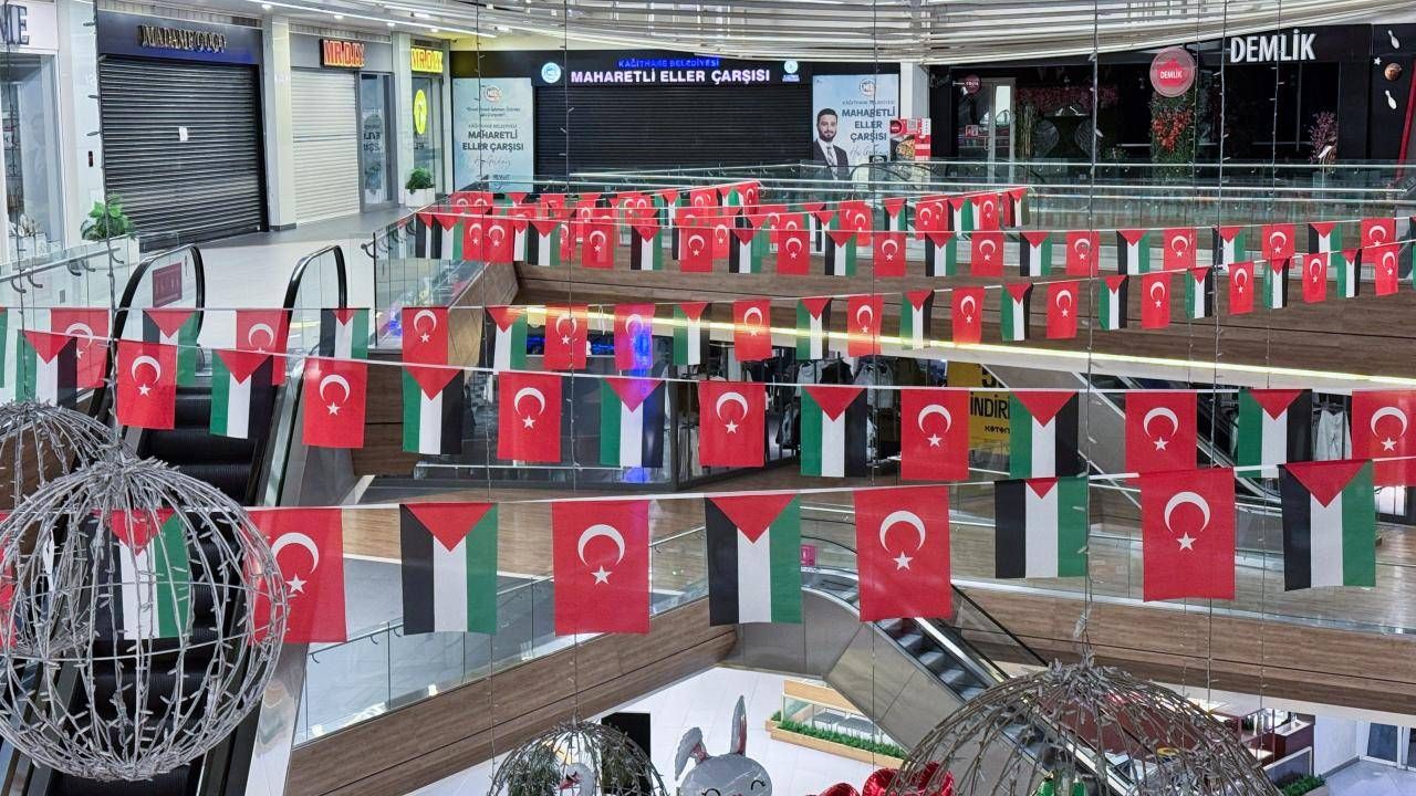 İstanbul'da bazı AVM'lerdeki mağazalardan Gazze'ye destek