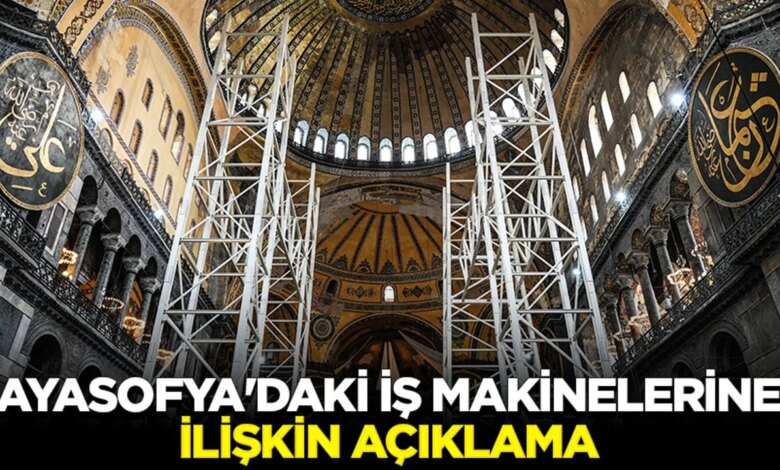 Ayasofya’da güçlendirme çalışmaları başladı